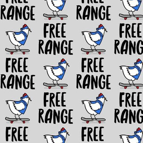 free range chickens - jacket and cig - grey - LAD20