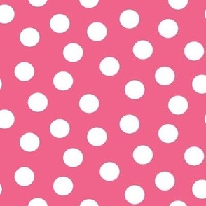 XXXS - Polka Dots Deep Fuchsia  Pink - Retro Vintage Classic Circles Geo Simple Cute Girly Pretty Barbie Bright Cheerful Happy Joyful