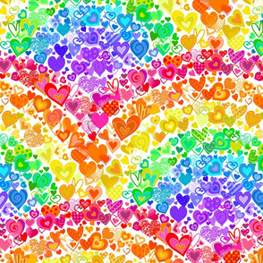 24 Rainbow Hearts