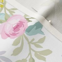 Rococo Rose Swag Tea Towel easter Buttercup