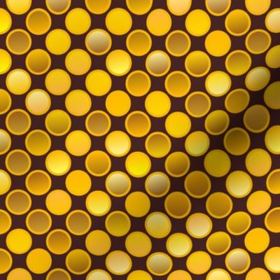 Disco retro circles glitter gold 3D
