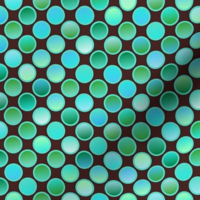 Disco retro circles glitter turquoise teal 3D