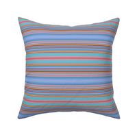 Blue Pink Aqua Horizontal Stripes