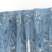 Toile Iris Pond Pattern | Cottage Blue + Navy + White  | Repeating Pattern