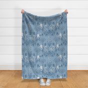 Toile Iris Pond Pattern | Cottage Blue + Navy + White  | Repeating Pattern