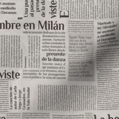 Spanish Newspaper Print Smaller Scale