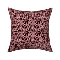 Ink drops animal print spots and dots wild cat neutral nursery warm pink black