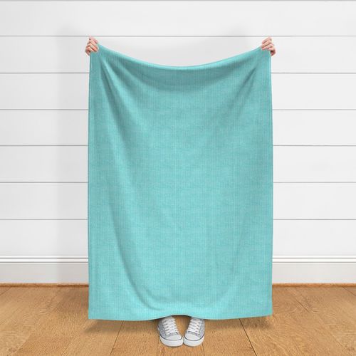 Handspun knitted fabric - aqua