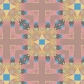 Pink and Yellow Fancy Geometric
