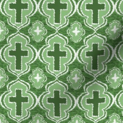 Christian Cross Green