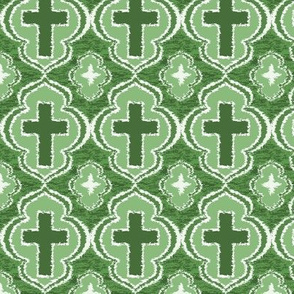 Christian Cross Green