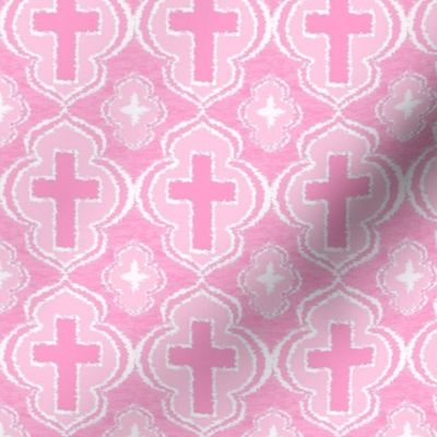 Christian Cross Baby Pink