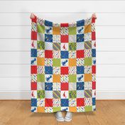 6" Dinosaur cheater quilt - rotated