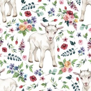 4" floral baby goat