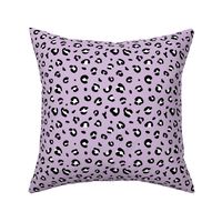 Little spotted leopard dreams panther animal print trend boho design soft lilac purple black Mini