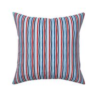 Little strokes USA 4th of July striped basic stripes texture SMALL navy blue red