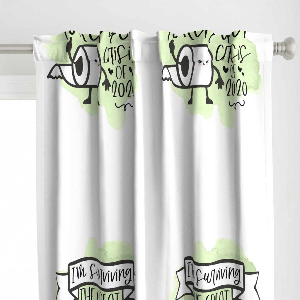 Toilet Paper Crisis 2020//Green - 2 to 1 Yard (Minky)