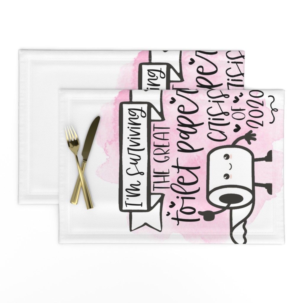 Toilet Paper Crisis 2020//Pink - Hand Towel//Tea Towel (FQ)