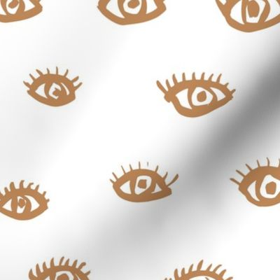 Watch me watching you pop minimal trend eyes eye lashes raw drawing ink golden  white