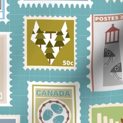 Large Canadian Stamp Set