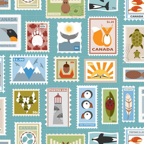 Large Canadian Stamp Set