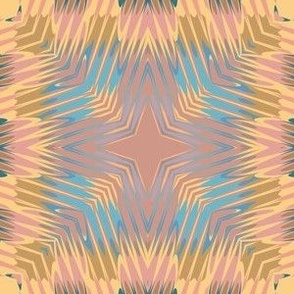 Yellow Pink Blue Mosaic Pattern