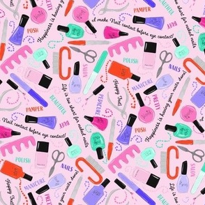 Manicure and Pedicure - Nail Salon Fun! pink