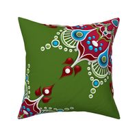 Rose Mandala on Green - Large