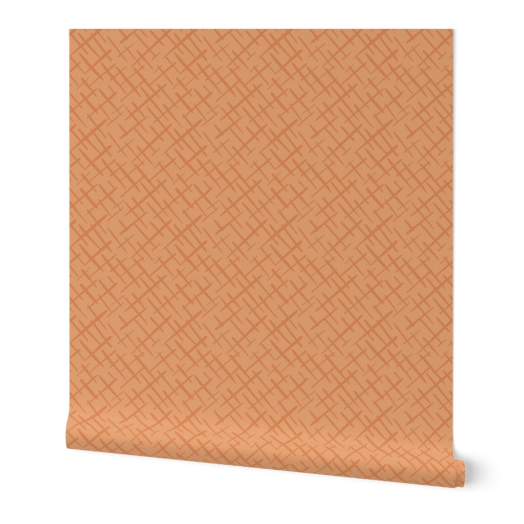 Paintbrush Crosshatch Warm Peach 