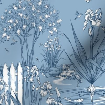 Toile Iris Pond Pattern Small | Cottage Blue + Navy + White