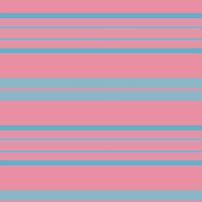 Pink and Blue Horizontal Stripes