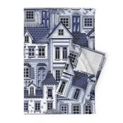 Town house toile blue