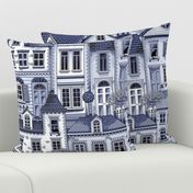 Town house toile blue