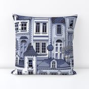 Town house toile blue