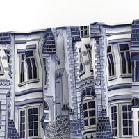 Town house toile blue