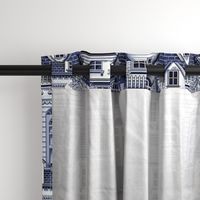 Town house toile blue