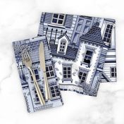 Town house toile blue