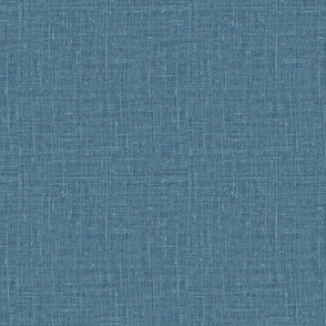 Linen look texture printed Aegean blue color