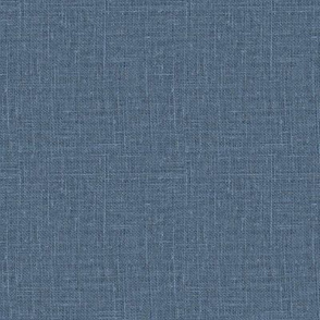 Linen look texture printed Bluefin blue color