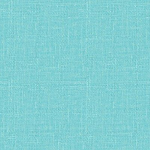 Linen look texture printed Aqua blue color