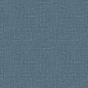 Linen look texture printed Blue mirage color