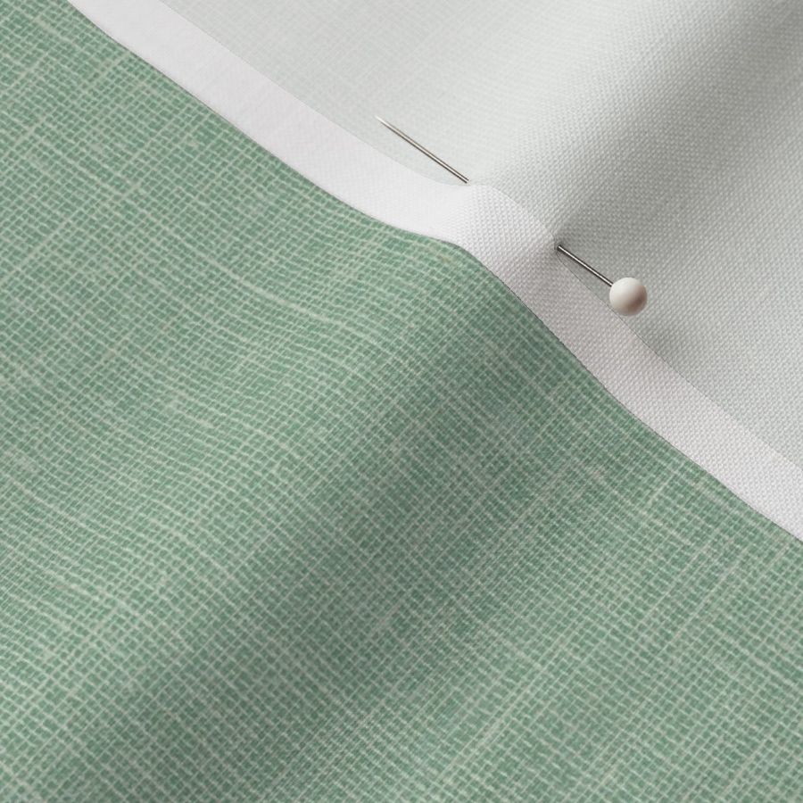 Smoke green // Slubby Linen Faux Linen Look