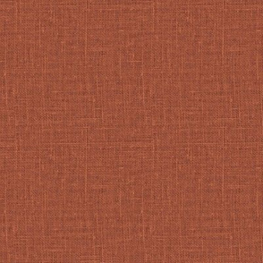 Rust red // Slubby Linen Faux Linen Look