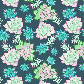 pattern succulents painted