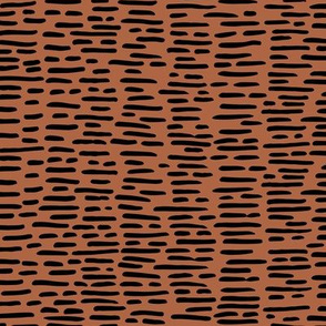 Dashes and stripes minimal abstract pencil strokes Scandinavian neutral nursery trend rust copper black