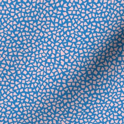 Minimal geometric spots abstract terrazzo print neutral nursery blue pink