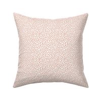Minimal geometric spots abstract terrazzo print neutral nursery soft coral pink on white