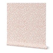 Minimal geometric spots abstract terrazzo print neutral nursery soft coral pink on white