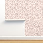 Minimal geometric spots abstract terrazzo print neutral nursery soft coral pink on white