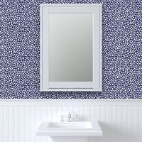 Minimal geometric spots abstract terrazzo print neutral nursery navy blue white